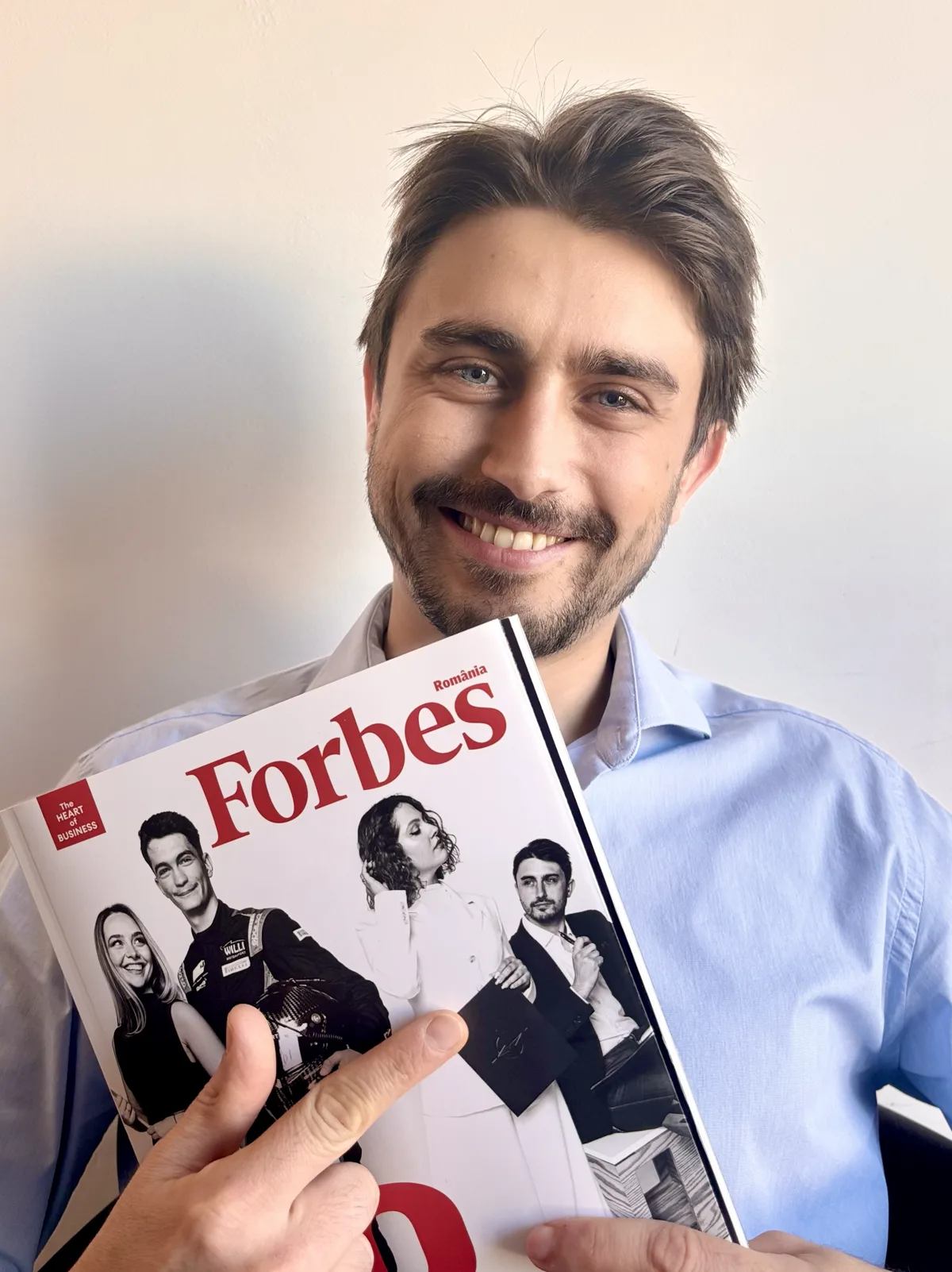 Vlad Tudor holding Forbes Romania — Forbes 30 Under 30, 2025